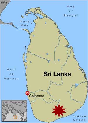 Karte von Sri Lanka